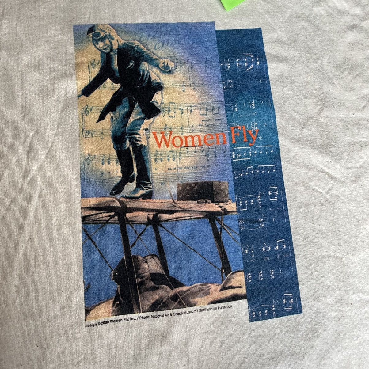 Other × Vintage New Vintage 90s WomenFly Gladys Roy Airplane Graphic T Shirt Size US L / EU 52-54 / 3 - 3 Thumbnail