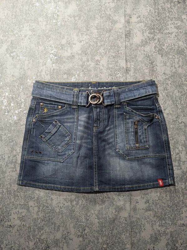 Hysteric Glamour × Japanese Brand × Miss Sixty VTG CARGO DENIM MISS SIXTY STYLE MINI SKIRT Size 31" - 1 Thumbnail