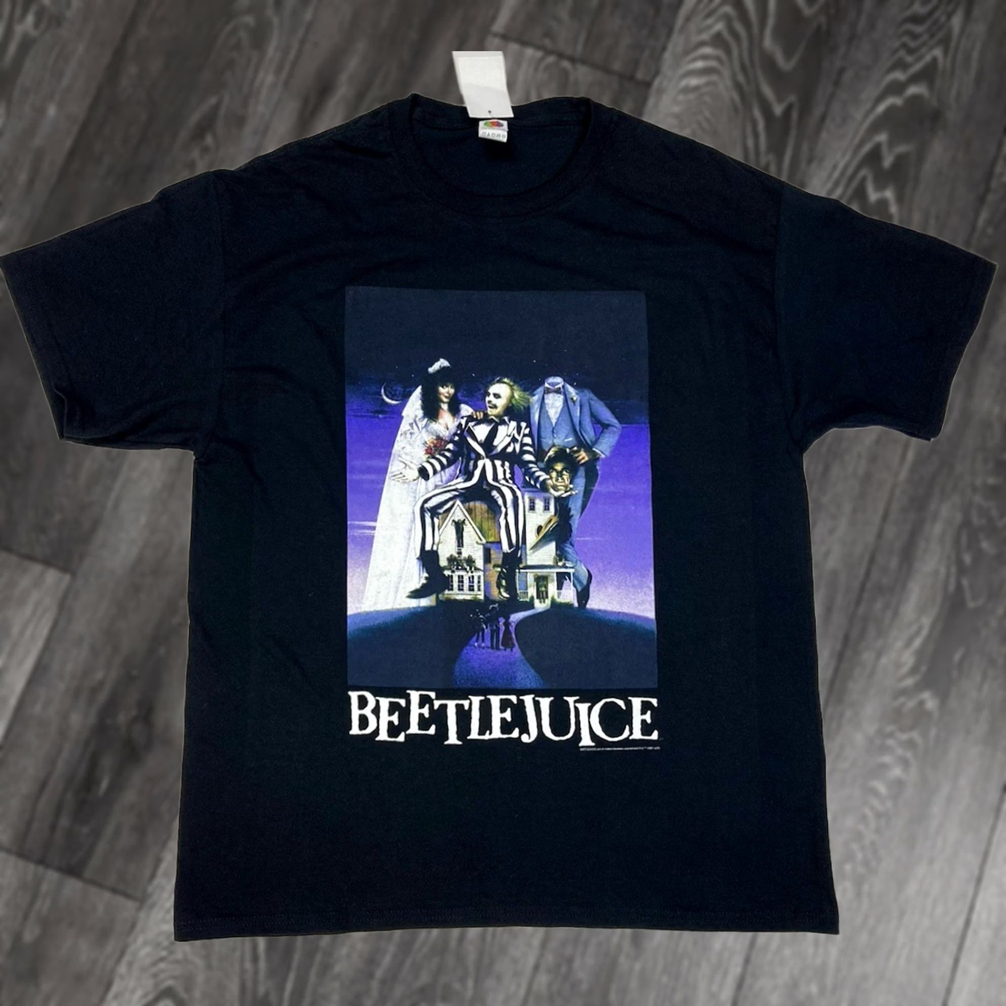 Fruit Of The Loom Beetlejuice Graphic T-shirt Men Large Black Short Sleeve 2022 Beetlejuice Movie Logo Halloween Horror Colorful Funny Shirt Size US L / EU 52-54 / 3 - 1 Thumbnail