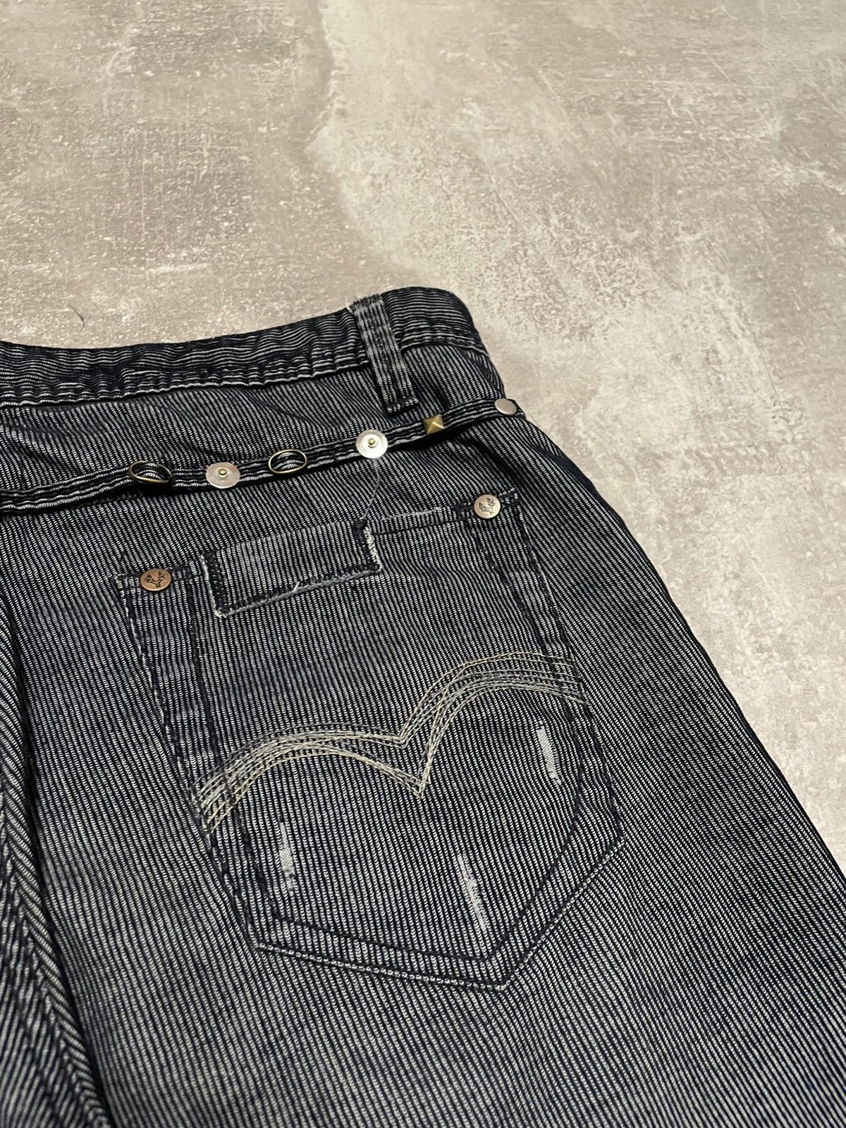 Affliction Vintage Reactive Avant Garde Studded Buggy Pants Y2K Size US 34 / EU 50 - 9 Thumbnail