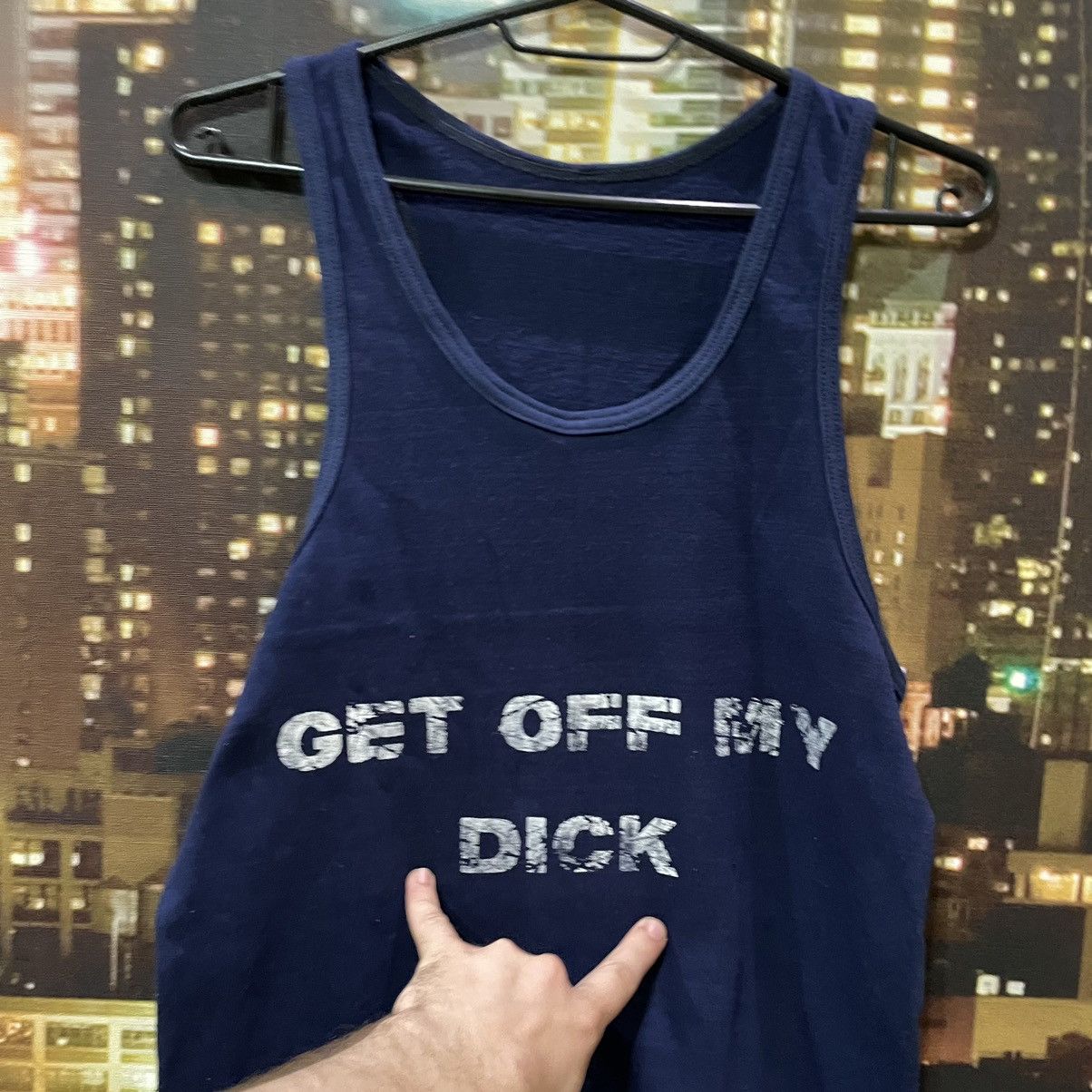 Band Tees OPIUM TANK TOP HUMOR GET OFF MY DICK PENIS SEX PORNSTAR 90s Size US M / EU 48-50 / 2 - 3 Thumbnail