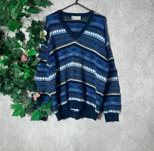 Japanese Brand × Vintage Vintage Turtleneck Long Sleeve Warm Classical Knit Sweater Size US L / EU 52-54 / 3 - 1 Thumbnail