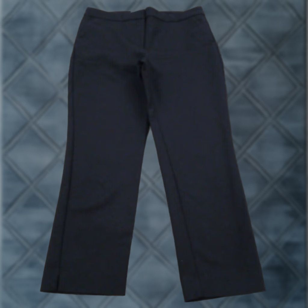 Vintage Chico's Cropped Pants Womens Size 6 US Black Flat Front Pockets Business Straight Leg 31x25 Modern Cropped Size 28" / US 6 / IT 42 - 1 Thumbnail