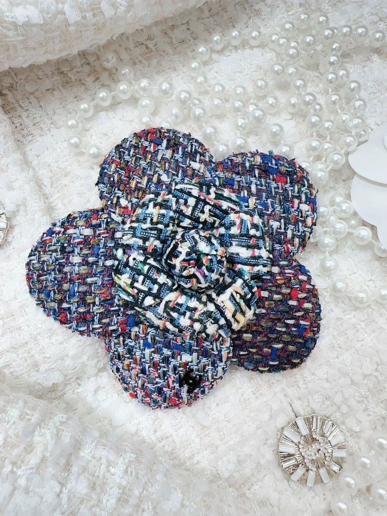 Chanel Chanel Camellia Tweed Brooch 17p Size ONE SIZE - 6 Thumbnail