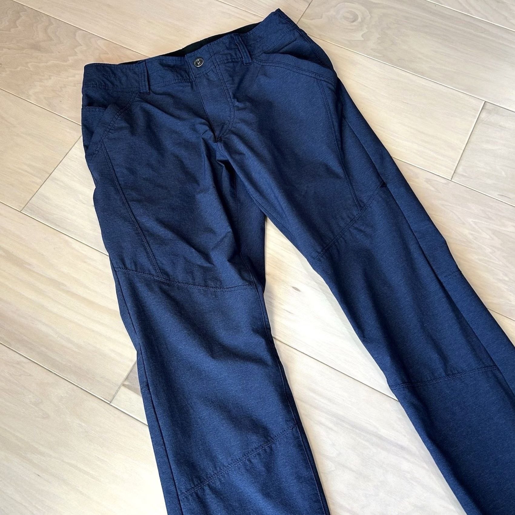 Vintage Kuhl DECEPTR Pant In Blue Mens 29x31 Chino Zip Pocket UV Protection Media Pocket Pockets Tapered Regular Rise 10-12in Knit Nylon Blend Width Slim Fit Size US 29 - 2 Thumbnail
