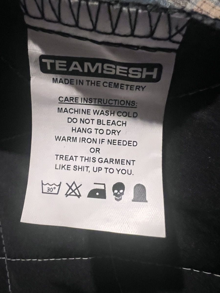 TeamSESH TeamSESH BONES BORNFROMSHADE QUILTED FLANNEL jacket blue Size US S / EU 44-46 / 1 - 6 Thumbnail