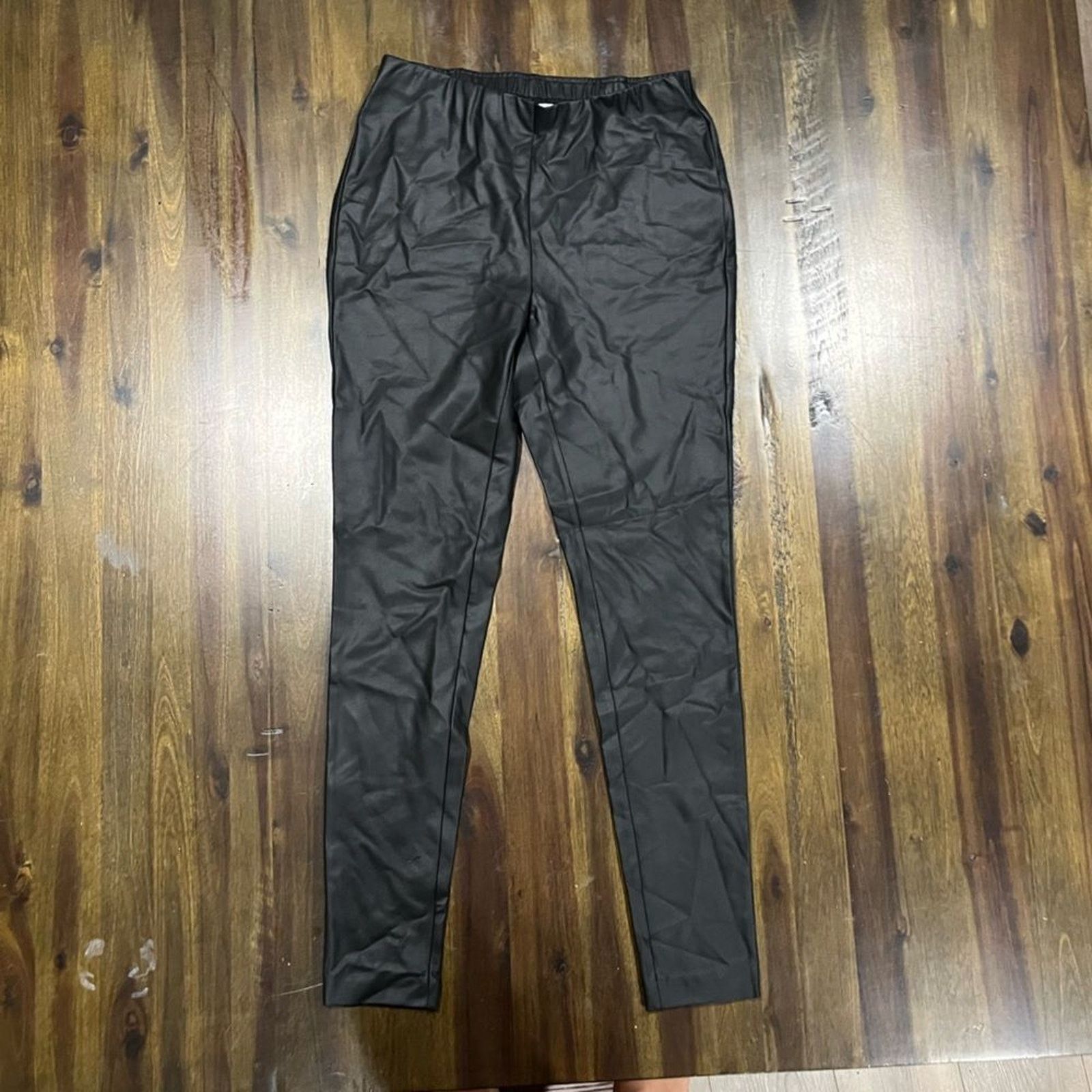 Vintage J. Jill Smoothing Ponte Leggings Faux Leather Size Small Size 26" / US 2 / IT 38 - 1 Thumbnail