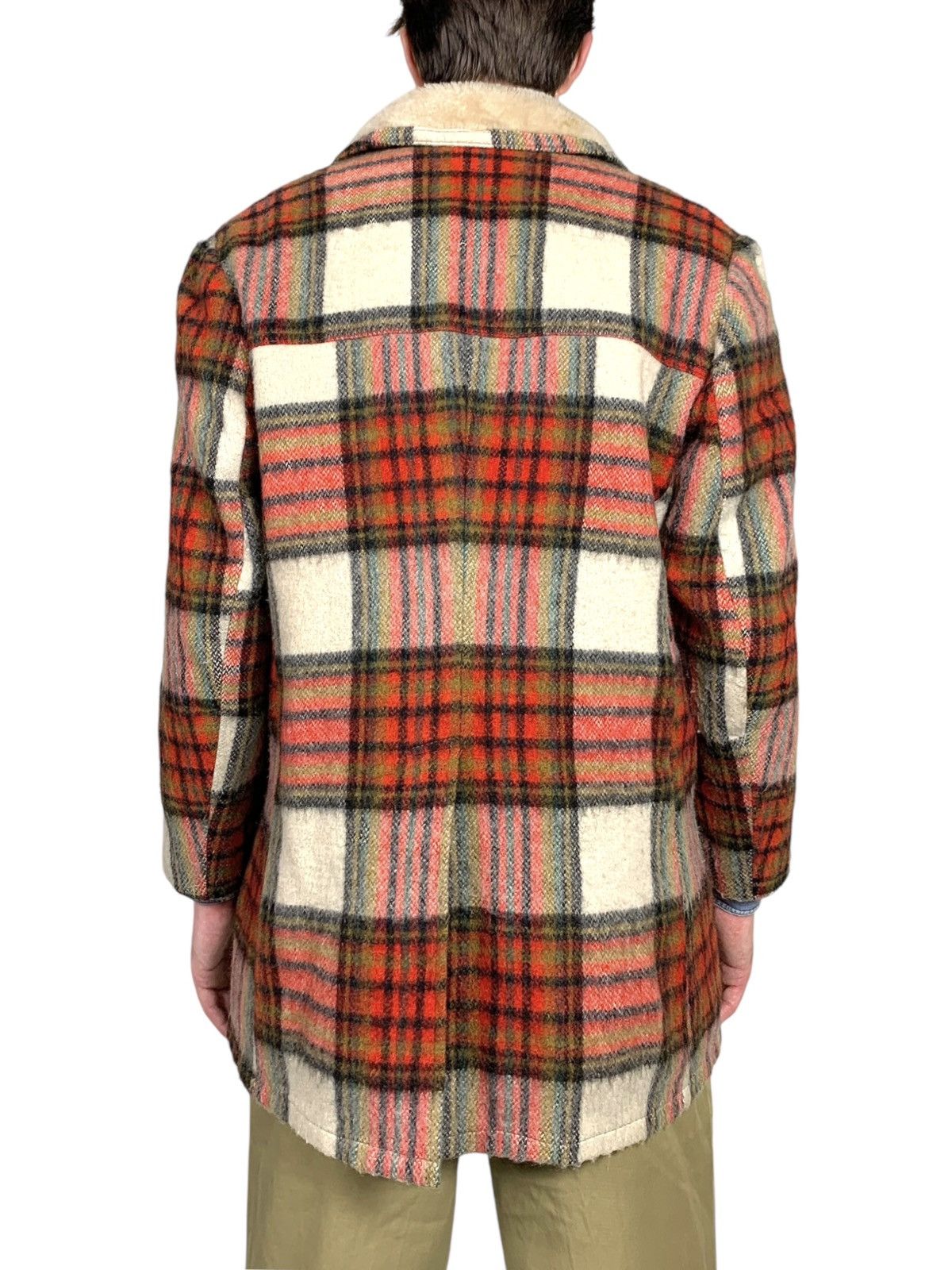 Japanese Brand 50s Vintage Canada Plaid Shearling Wool Heavy Coat Size US M / EU 48-50 / 2 - 6 Thumbnail