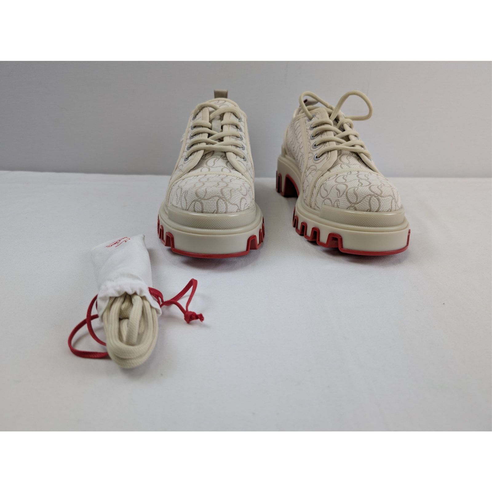 Christian Louboutin o1rshd1 Panamic Dune jacquard-logo Derby shoe Boots natural Size US 11 / EU 44 - 9 Thumbnail