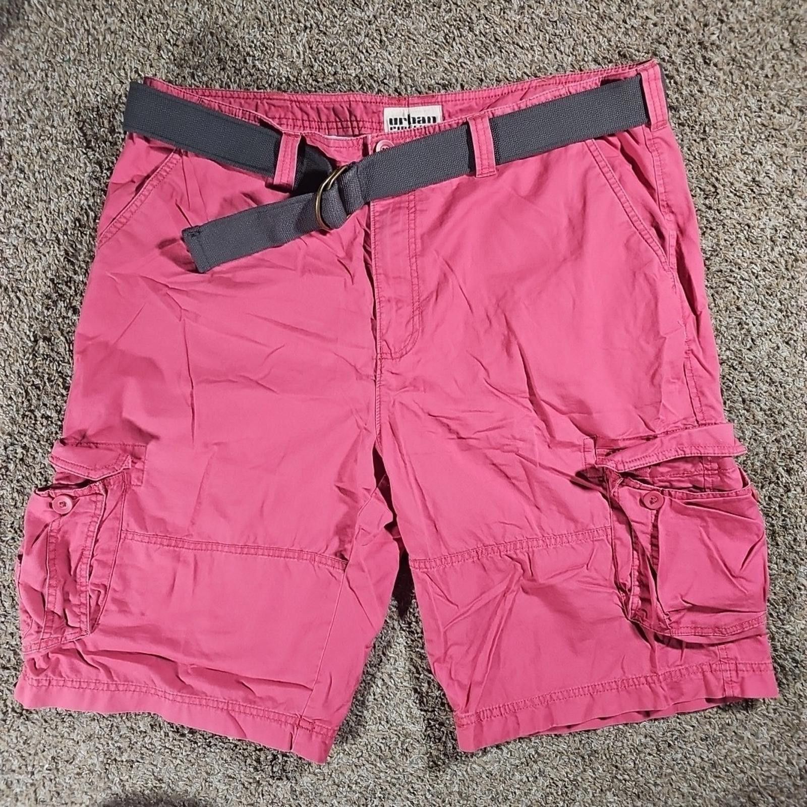 Urban Pipeline Urban Pipeline 40 Belted Pink Cargo Shorts Size US 40 / EU 56 - 1 Thumbnail