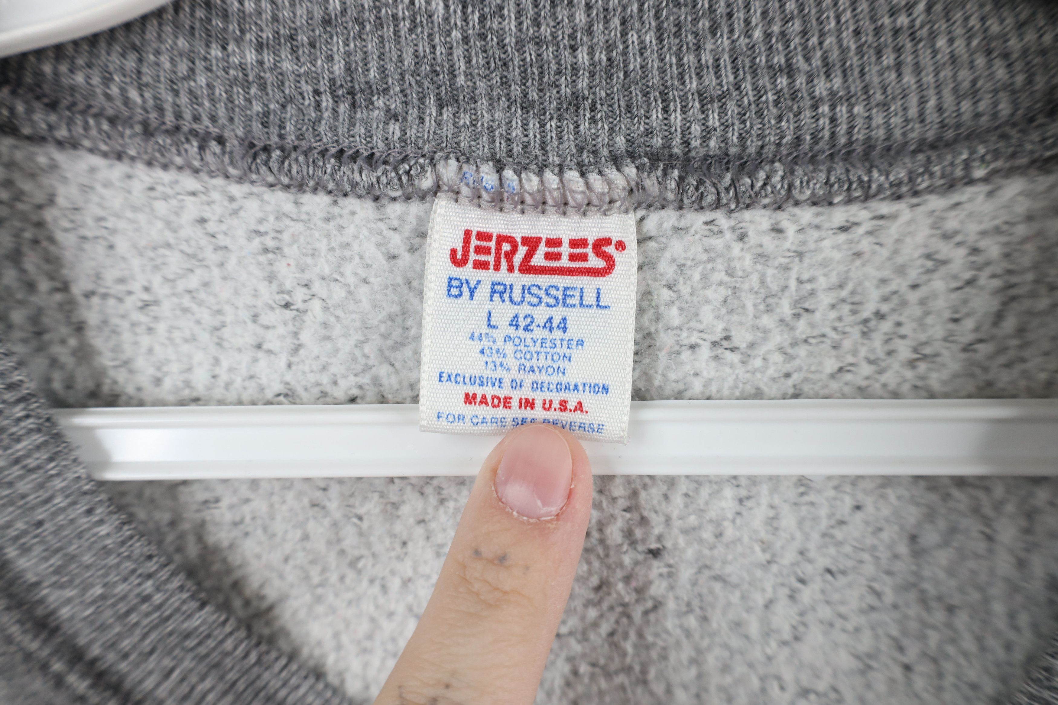 Russell Athletic × Vintage Vintage 80s Russell Athletic Club Triblend Sweatshirt USA Size L / US 10 / IT 46 - 6 Thumbnail