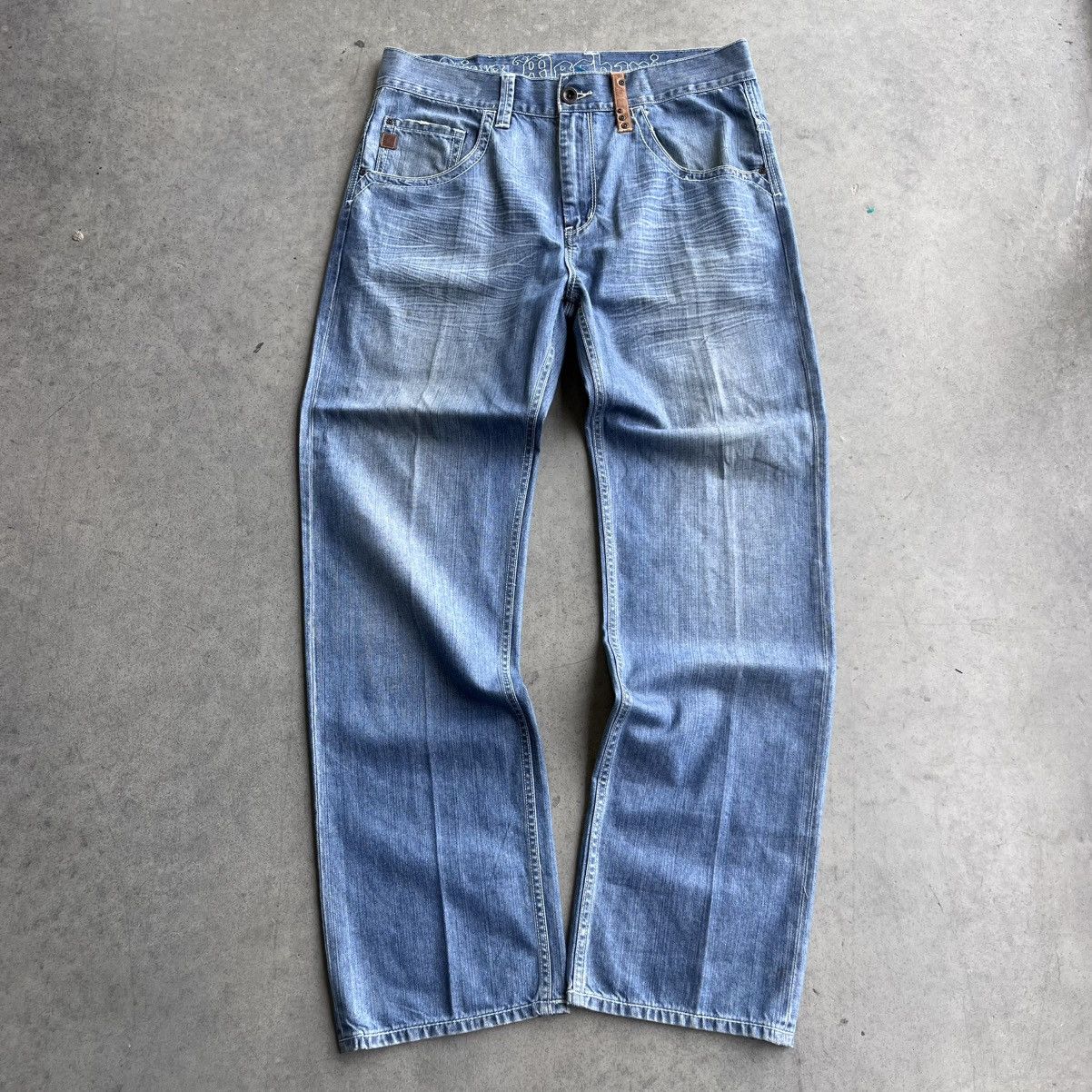 Southpole Crazy Y2K Live Mechanics 40x38 Ultra Baggy Wide leg Denim Size US 38 / EU 54 - 3 Thumbnail