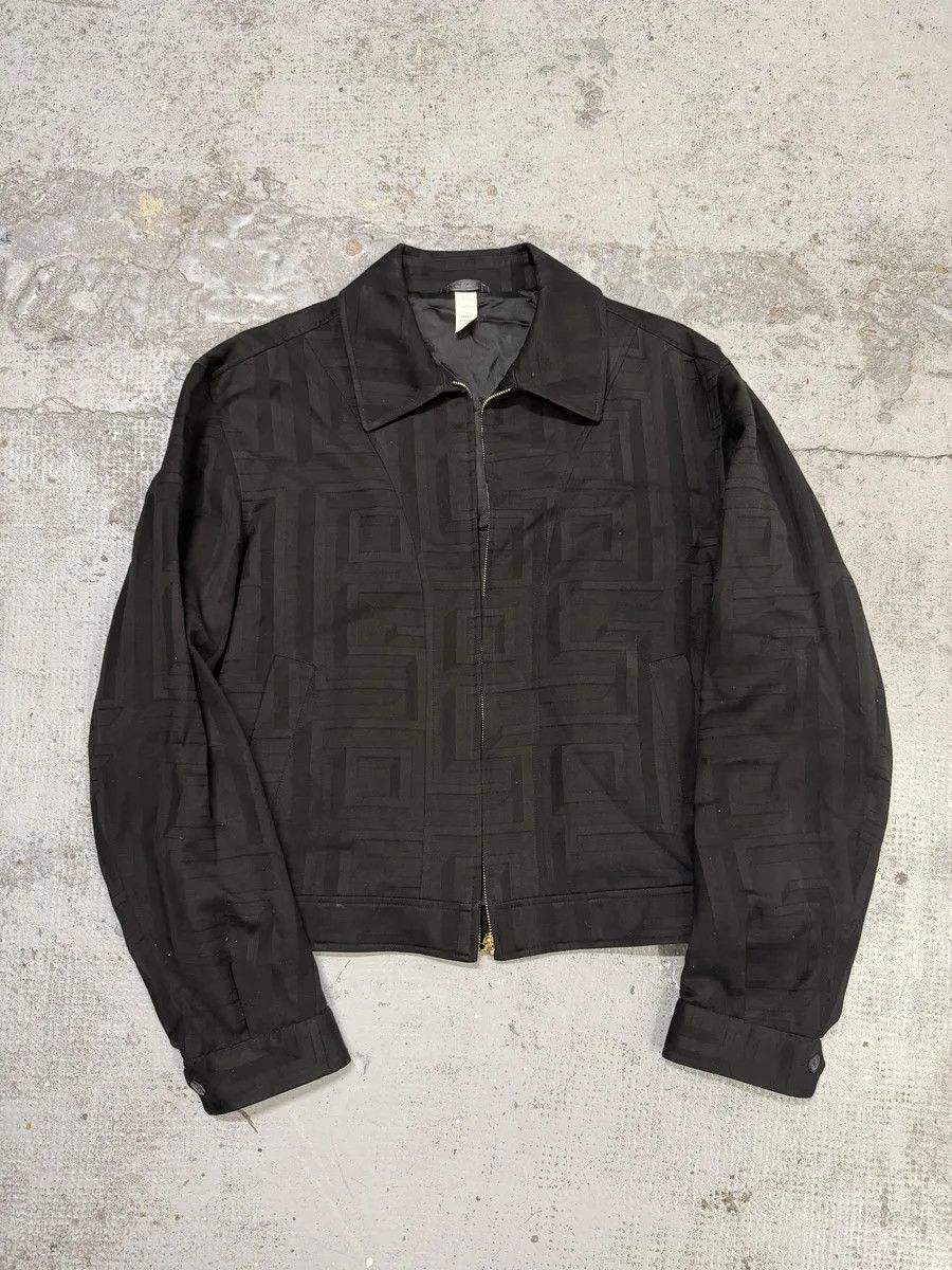 Vintage 1990s Giacca Versace Black Geometrical Jacket Size US M / EU 48-50 / 2 - 6 Thumbnail