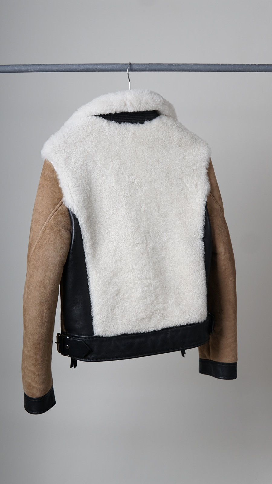 Allsaints Elia Shearling Biker Jacket Size XS / US 0-2 / IT 36-38 - 12 Thumbnail
