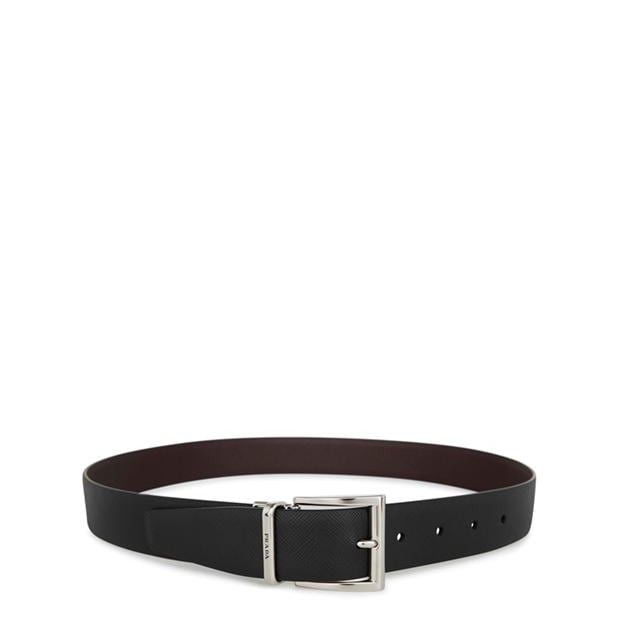Prada PRADA Reversible Saffiano Leather Belt - 85 Size ONE SIZE - 1 Thumbnail