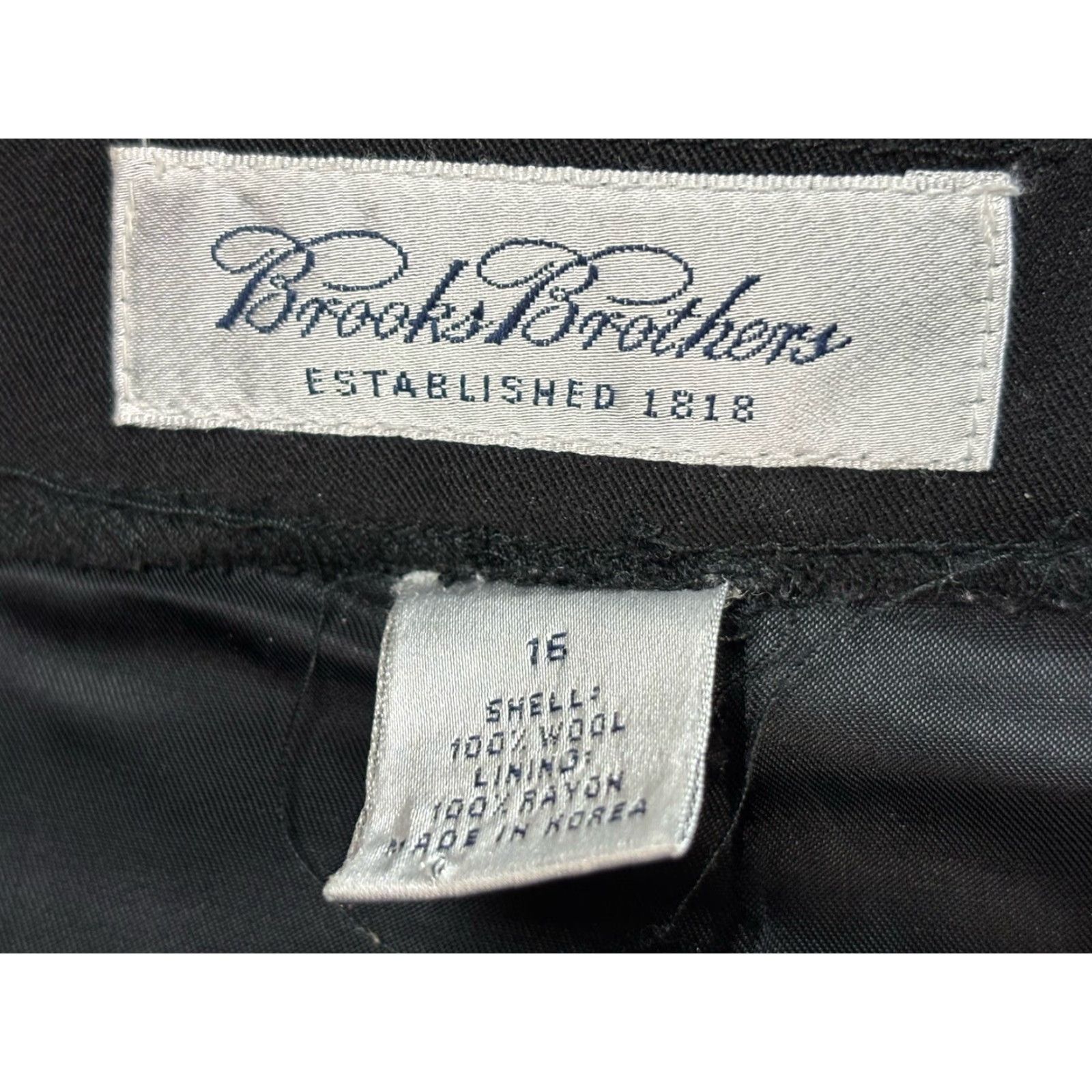 Brooks Brothers Brooks Brothers Wool Pants Women’s 16 Black Pleated Wide-Leg Classic Dress Pants Mens? Womens Size 38" / US 16 / IT 52 - 5 Thumbnail