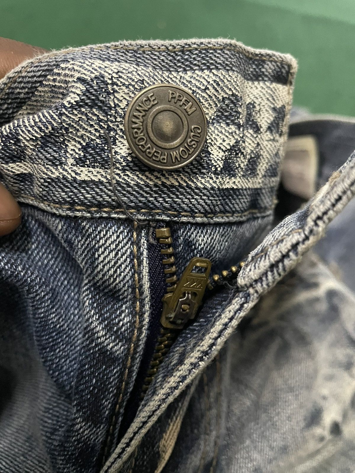 PPFM Rare PPFM Distressed Big Painted Twisted Leg Jeans Size US 32 / EU 48 - 7 Thumbnail