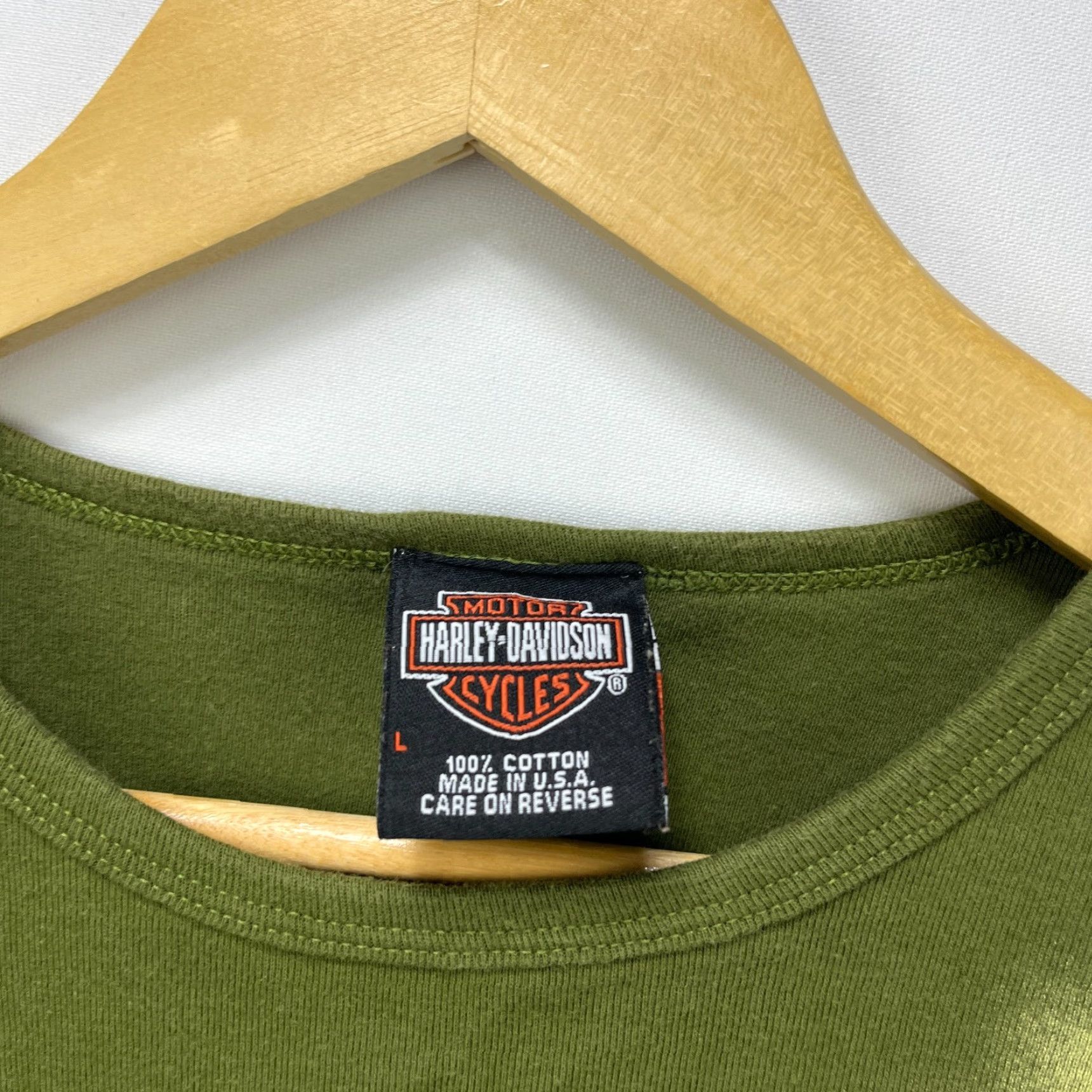 Harley Davidson VINTAGE Harley-Davidson T-Shirt Womens Large Y2K Slim Tight Fit Size L / US 10 / IT 46 - 4 Thumbnail