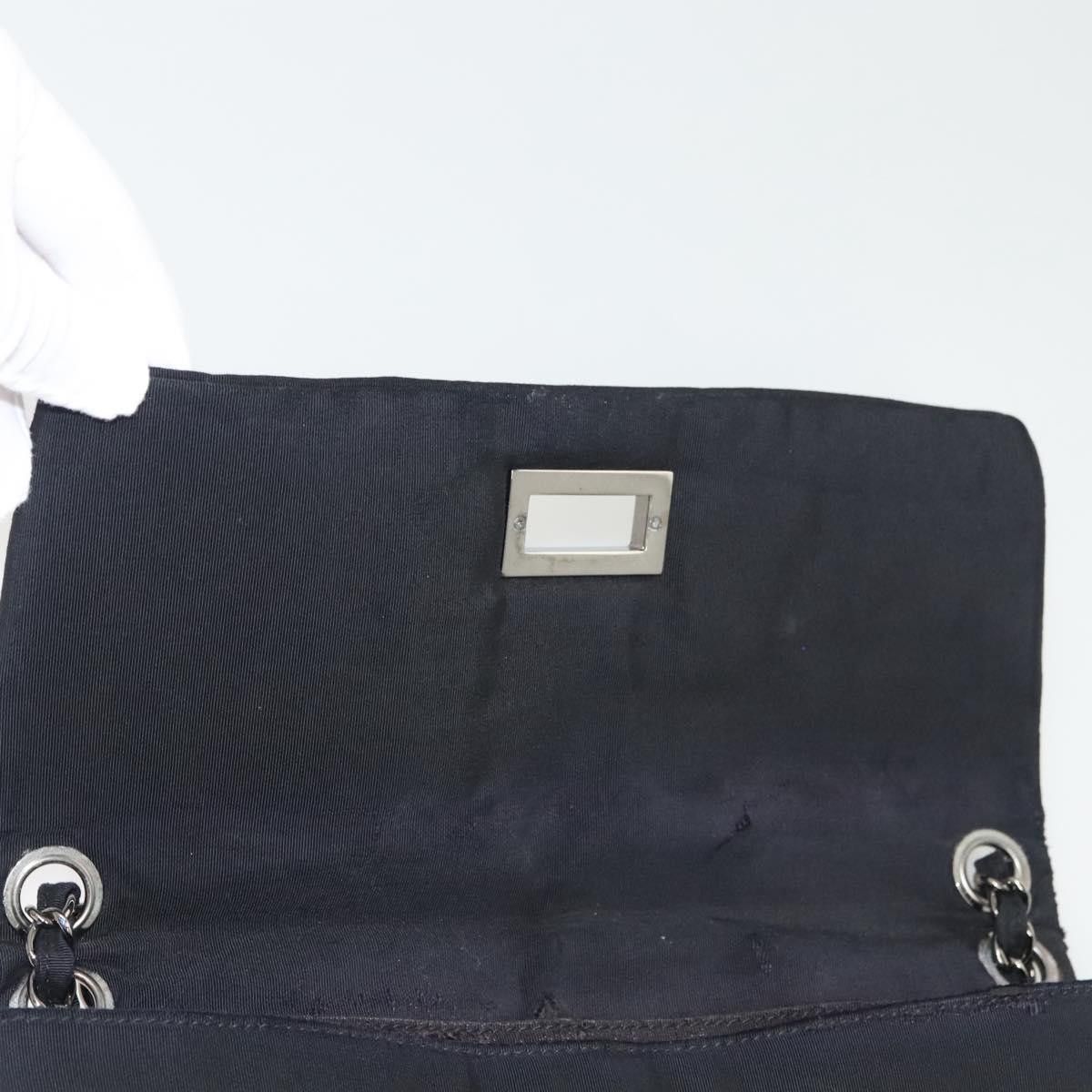 Chanel CHANEL Chain Shoulder Bag Nylon Black Silver CC Size ONE SIZE - 8 Thumbnail
