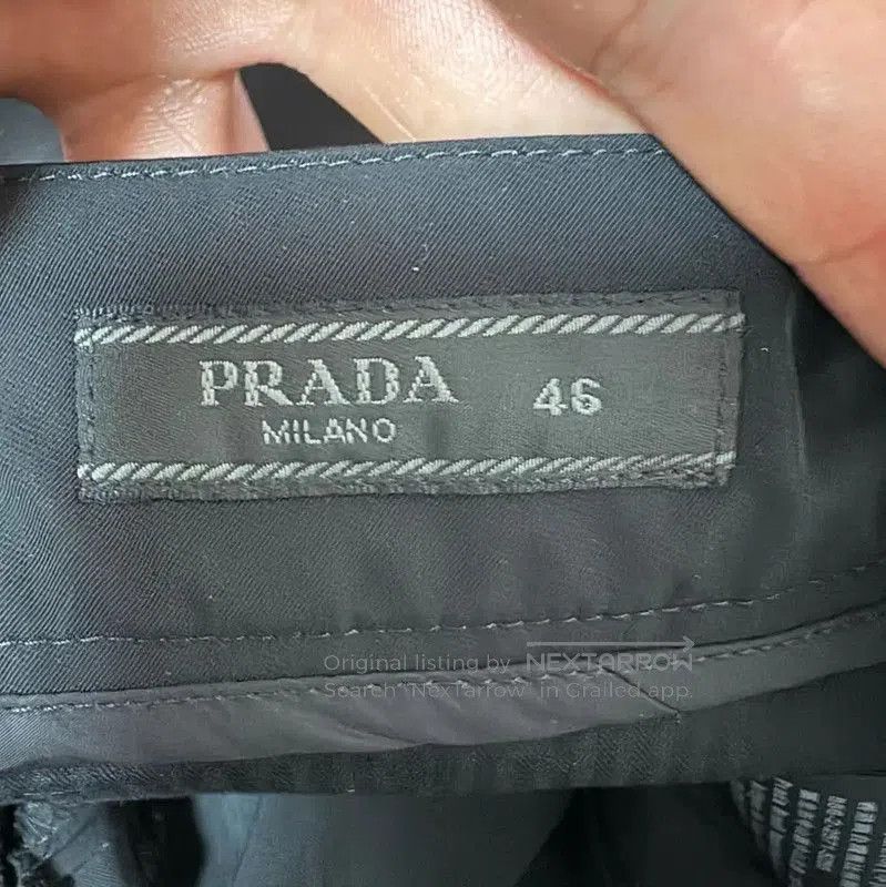 Prada Prada Black Embroidered Logo Casual Pants. Size US 32 / EU 48 - 4 Thumbnail