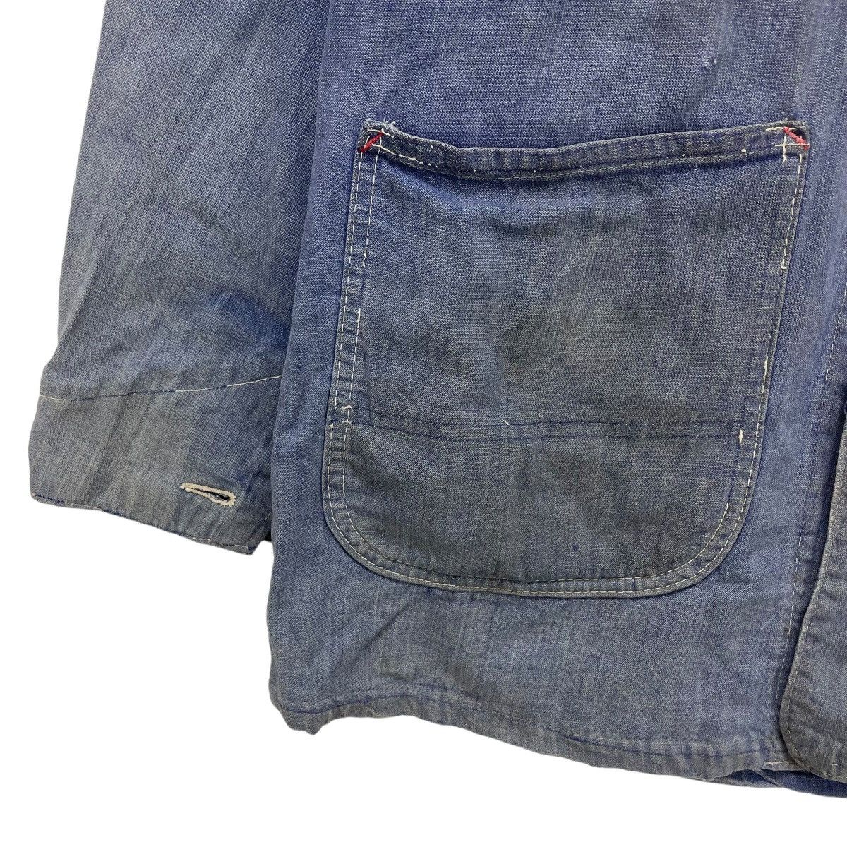 Original Montgomery × Vintage 💥Vintage 70s Montgomery Ward Chore Faded Indigo Jacket Size US M / EU 48-50 / 2 - 7 Thumbnail
