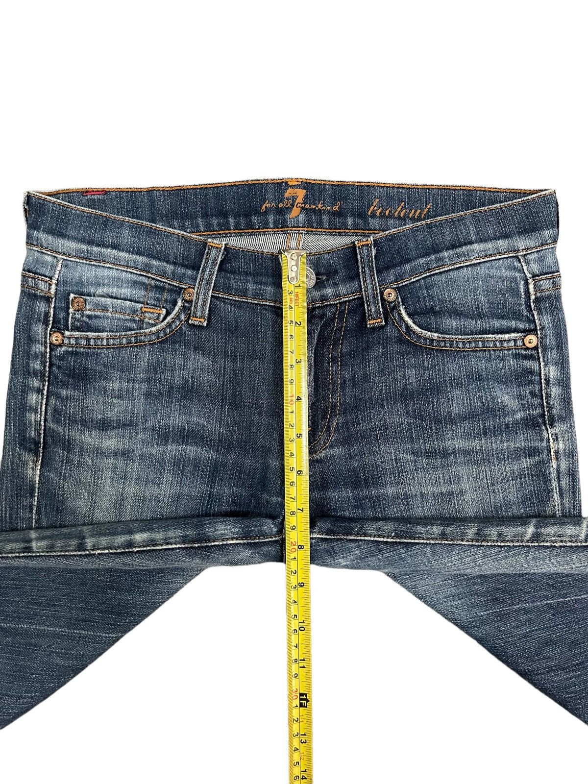 7 For All Mankind Vintage Japanese Brand Blue Washed Distressed Flare Jeans Size US 29 - 10 Thumbnail