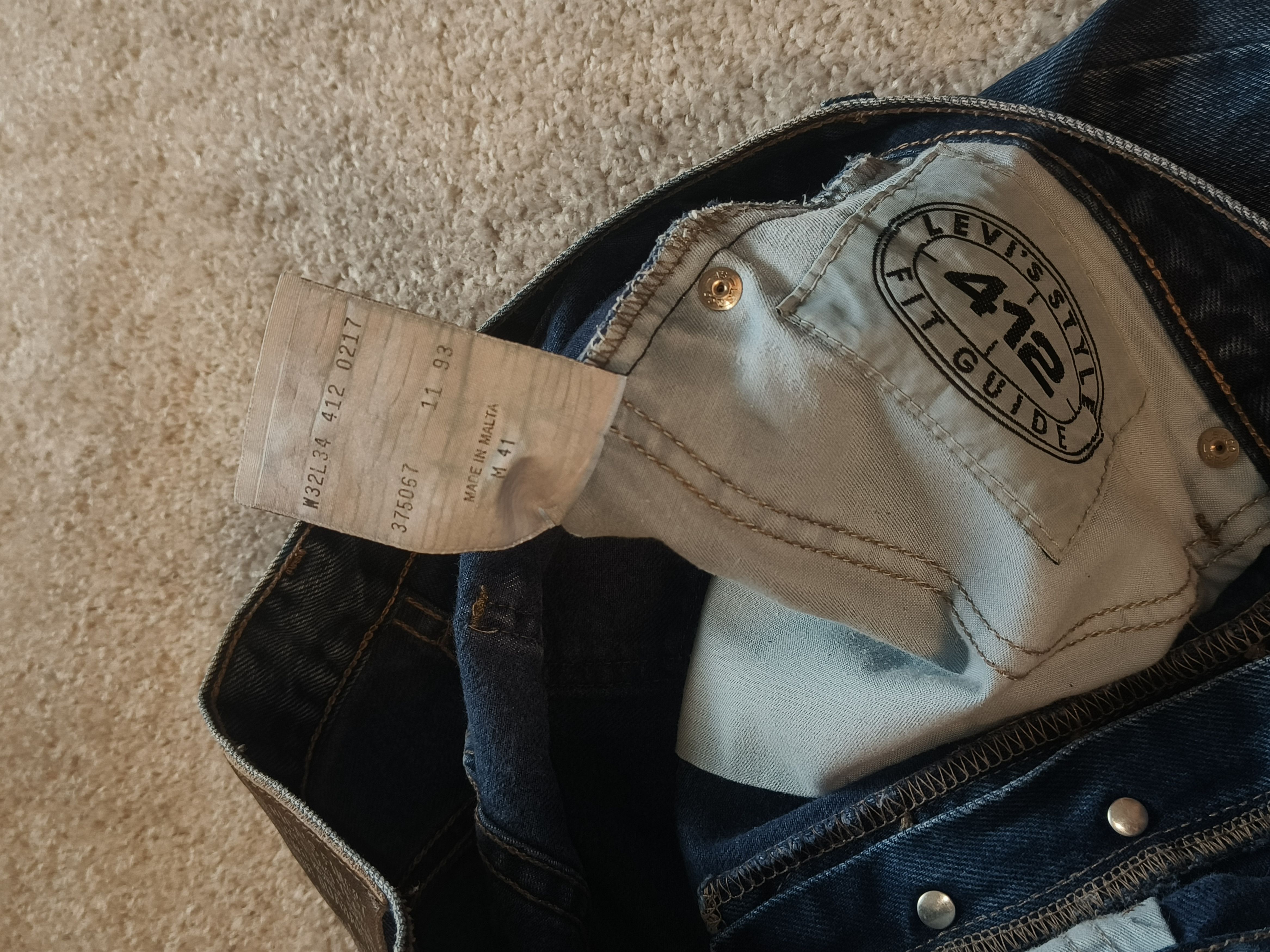 Levi's Levi's 412 Vintage Straight Leg Jeans Size US 31 - 6 Thumbnail