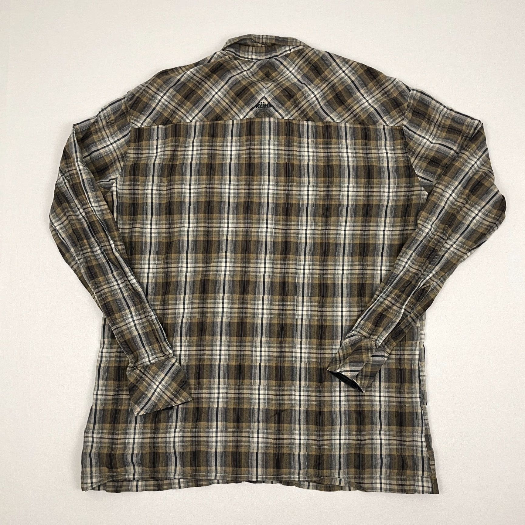 Vintage Kuhl Eluxur Shirt Mens XL Brown Plaid Pearl Snap Chest Pockets Hiking Outdoors Shirt Size US XL / EU 56 / 4 - 6 Thumbnail
