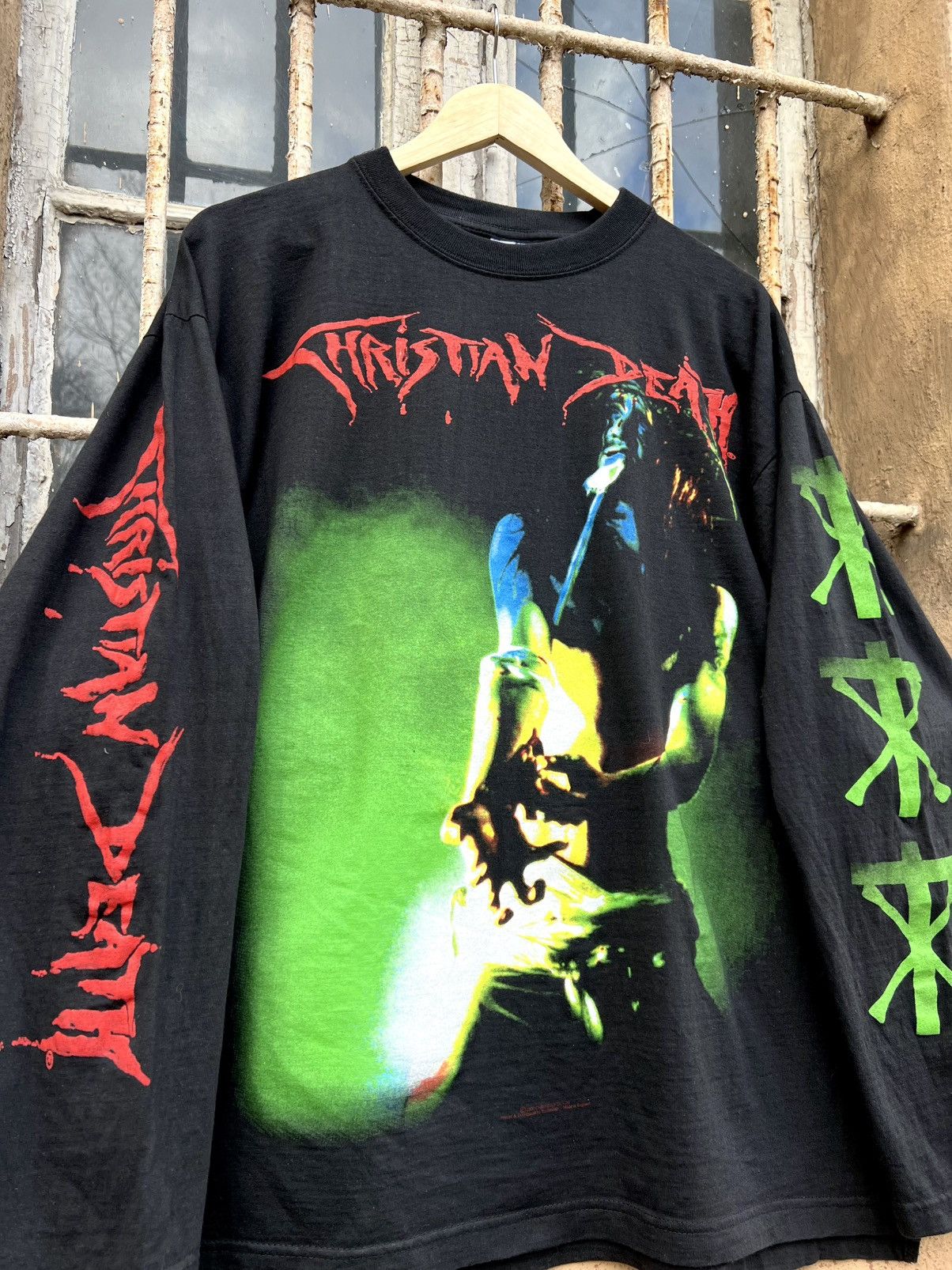 Band Tees 2000 VTG Christian Death Sex Drugs Metal L/S Shirt Rare Rock Size US XL / EU 56 / 4 - 4 Thumbnail