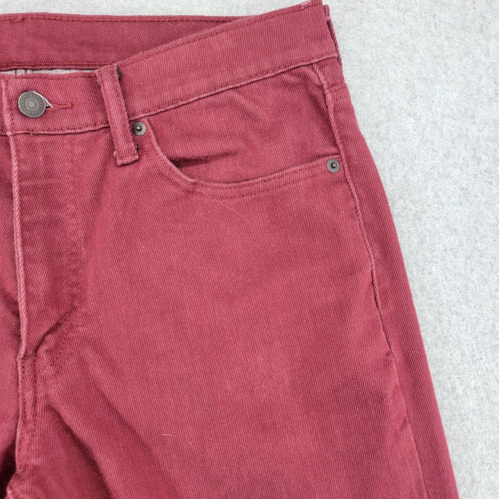 Levi's Levi's 511 Jeans Mens 34x31 Slim Fit Tapered Denim Pants Red Medium Wash Cotton Size US 34 / EU 50 - 4 Thumbnail