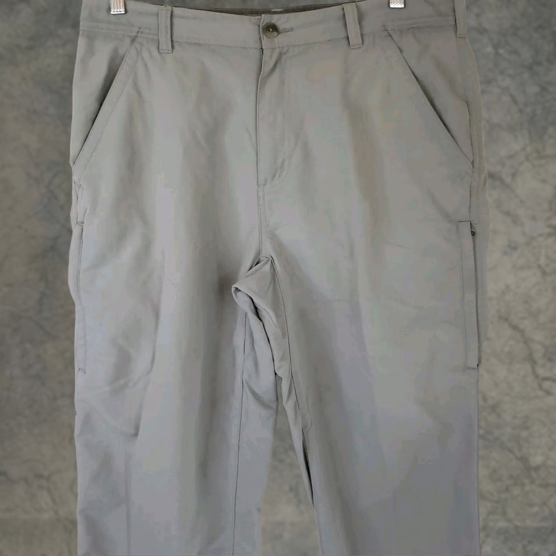 Vintage REI Mens Pants Chino Nylon Lightweight 34x28 Gray Zip Pockets UPF 50+ Easy Care Size US 34 / EU 50 - 1 Thumbnail