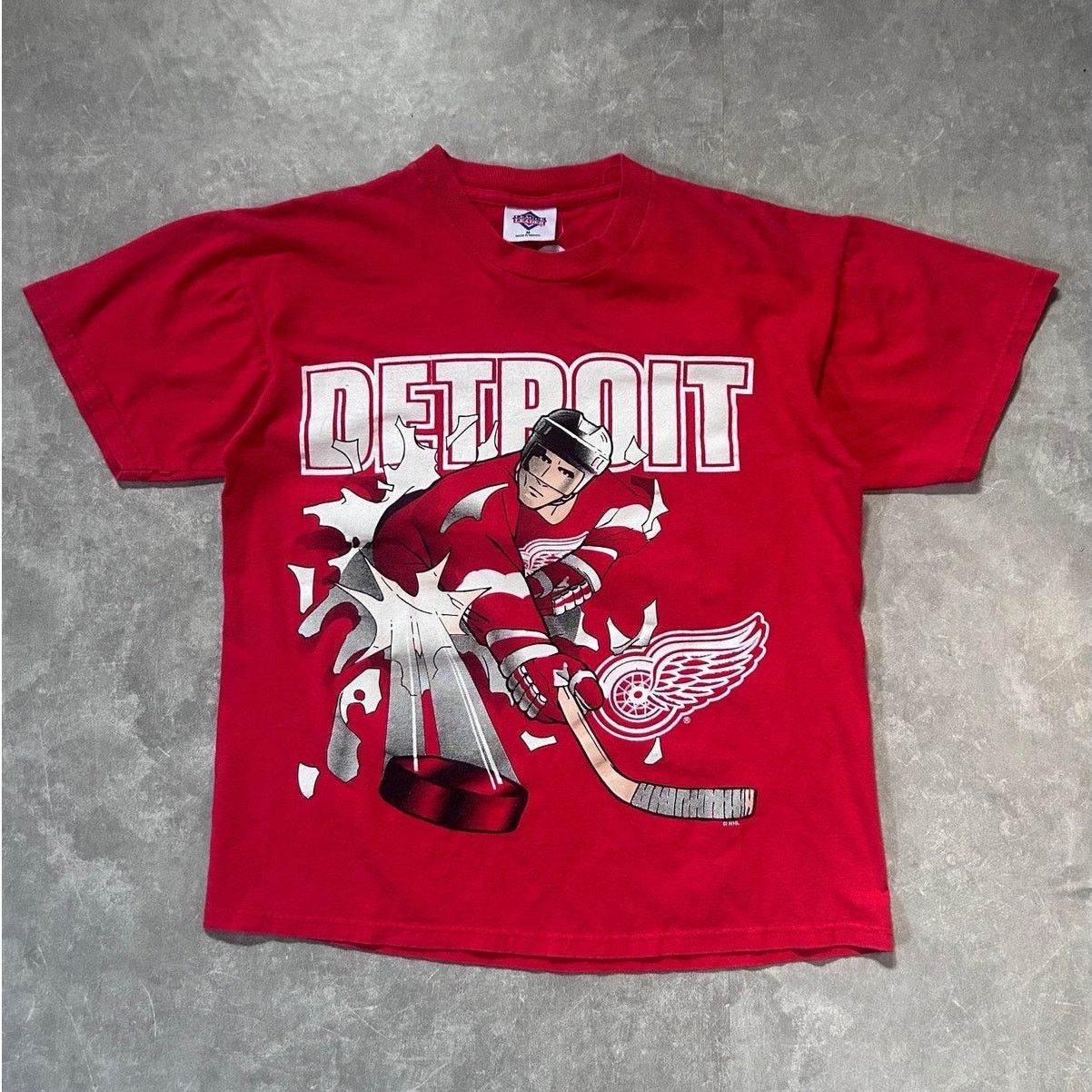 Vintage Vintage Detroit Red Wings Red Breakthrough T Shirt Size M Size US M / EU 48-50 / 2 - 1 Thumbnail