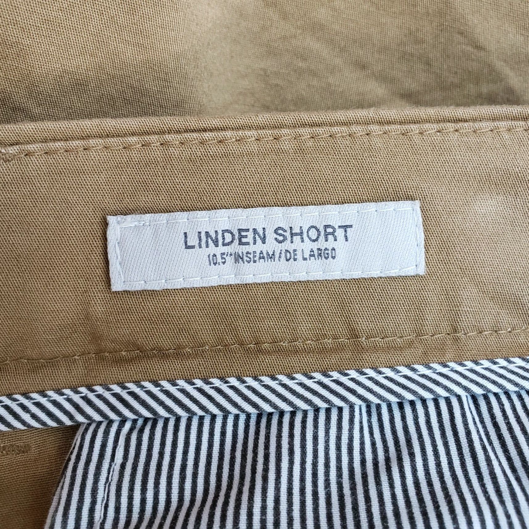 Vintage Goodfellow Mens Linden Shorts Sz 50 Brown Flat Front Cotton Blend Chino Casual Waist 24.5 Inseam 10 Rise 14 Mens Size US 34 / EU 50 - 5 Thumbnail