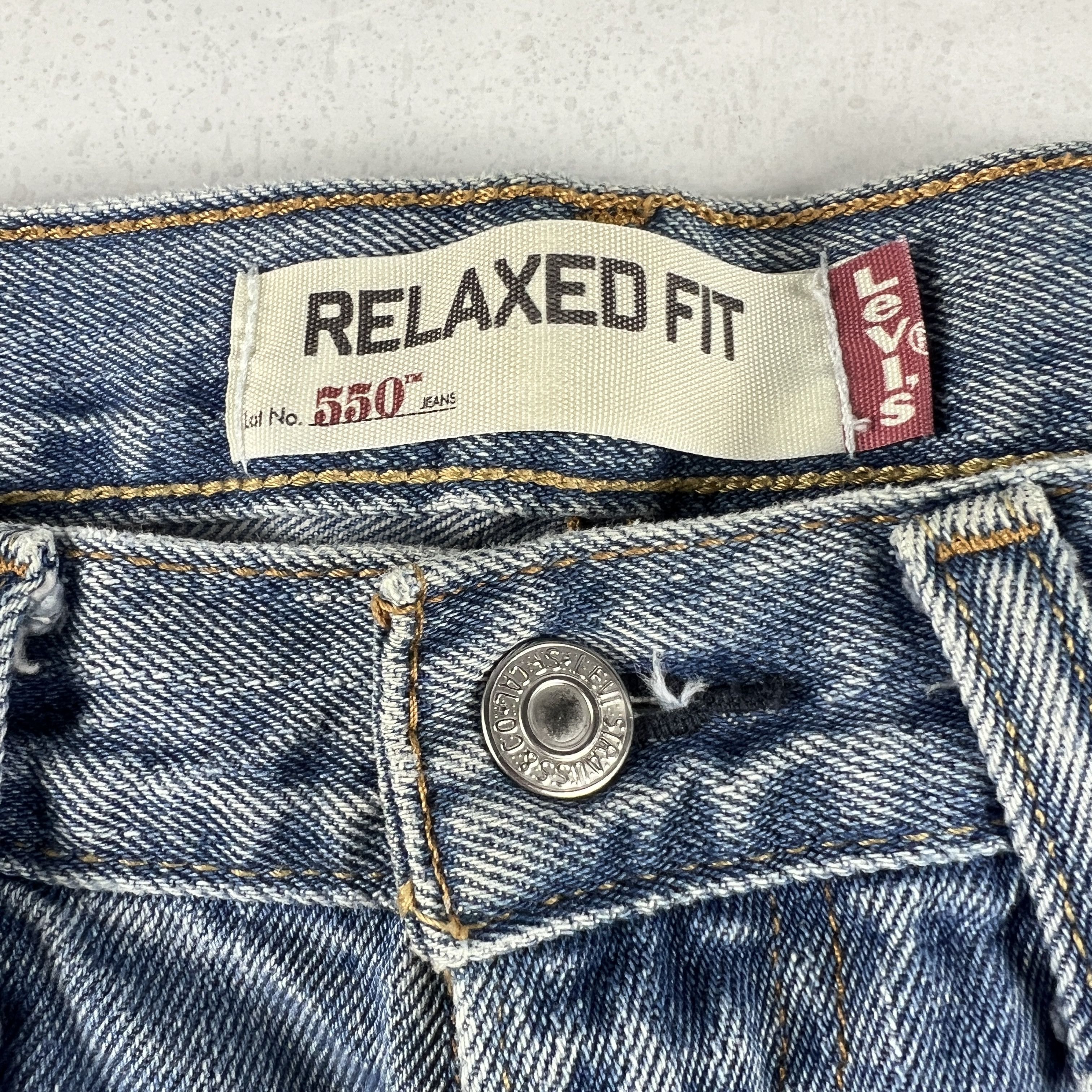 Levi's Levi's Jeans 550 Relaxed Straight Blue Faded Denim Size US 33 - 7 Thumbnail