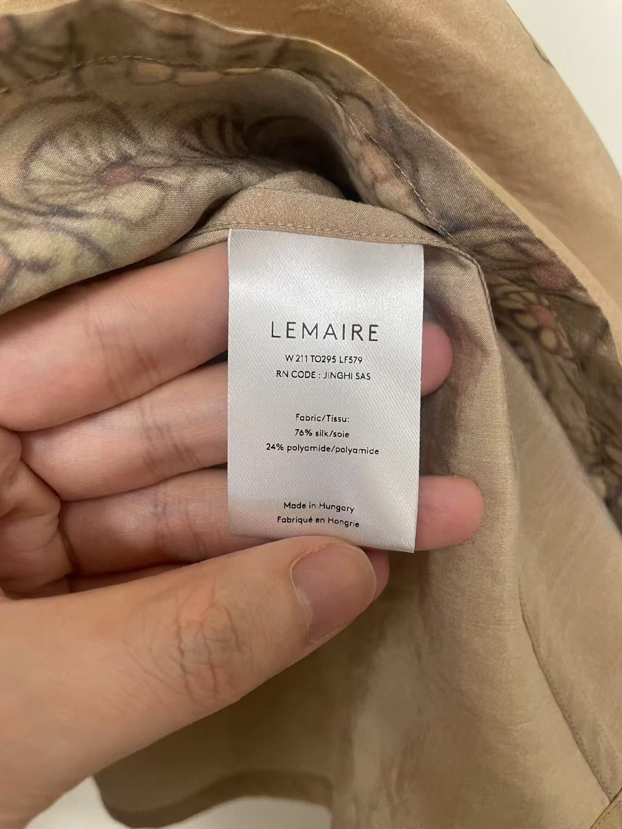 Lemaire Lemaire 21SS Martin Ramirez Dry Silk Shirt Size US M / EU 48-50 / 2 - 9 Thumbnail