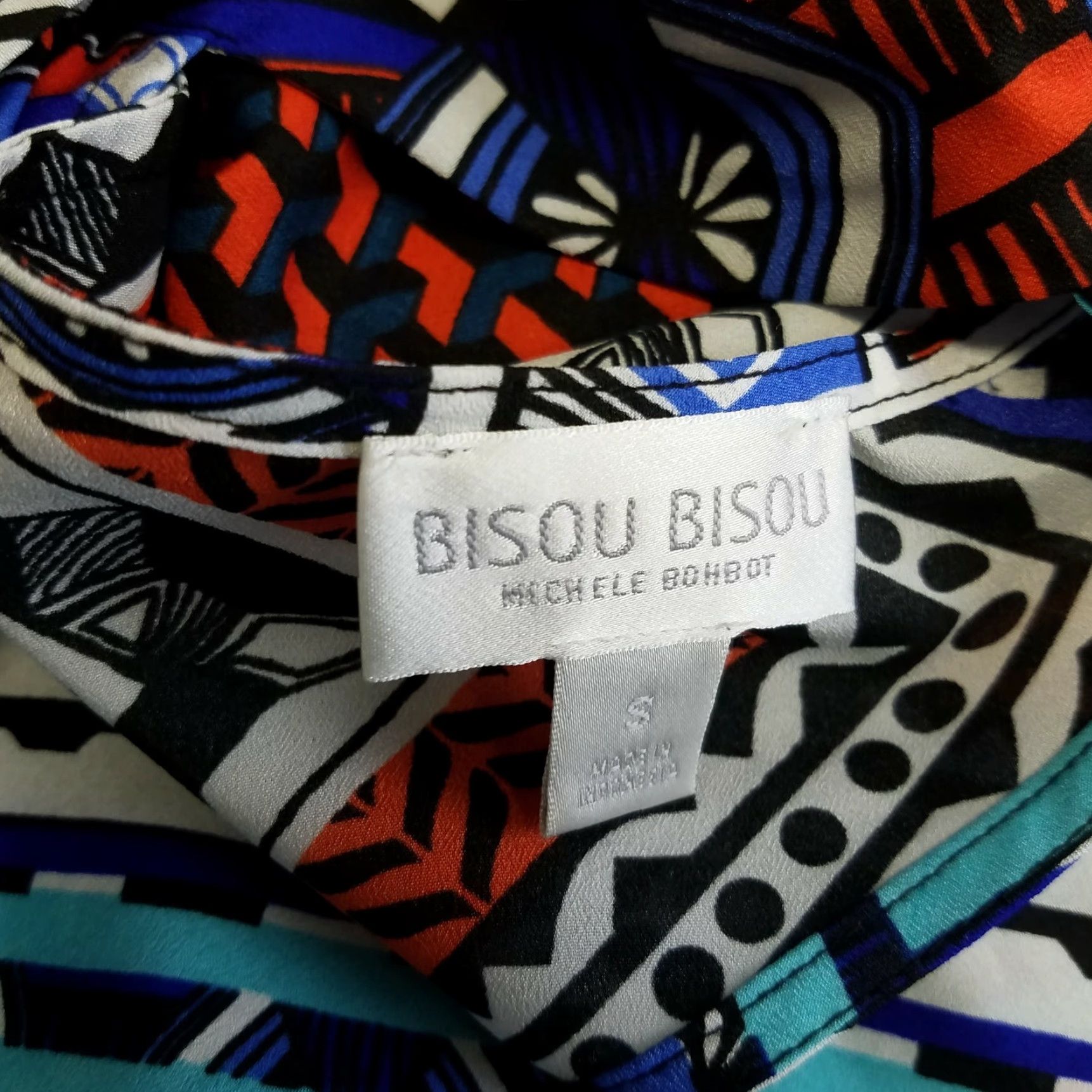 Vintage VINTAGE Bisou Bisou Womens Tank Top Sz Small Blue Red Stripes Ties in Back Size S / US 4 / IT 40 - 4 Thumbnail