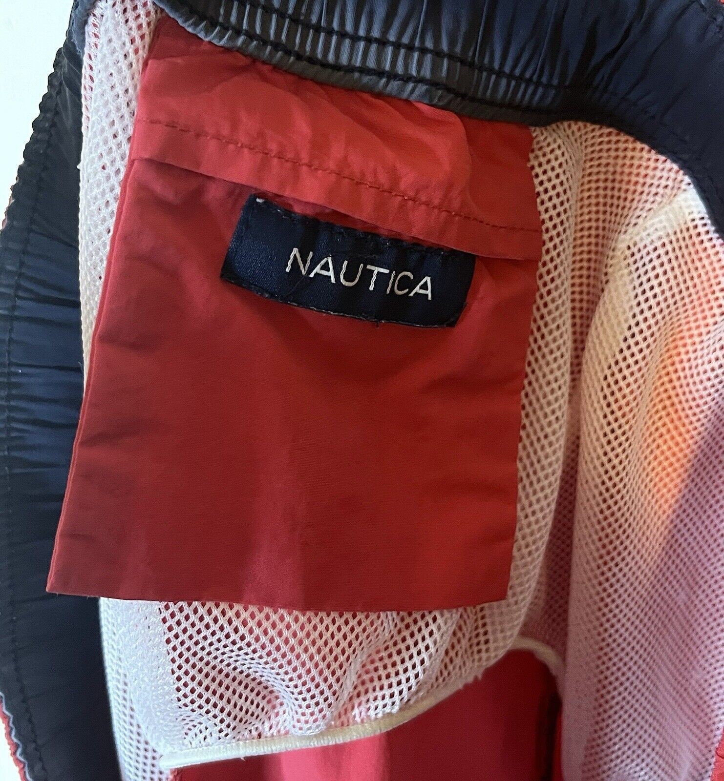 Nautica Nautica Mens L Red Salmon Quick Dry Swim Trunks Mesh Lined Size US 36 / EU 52 - 3 Thumbnail