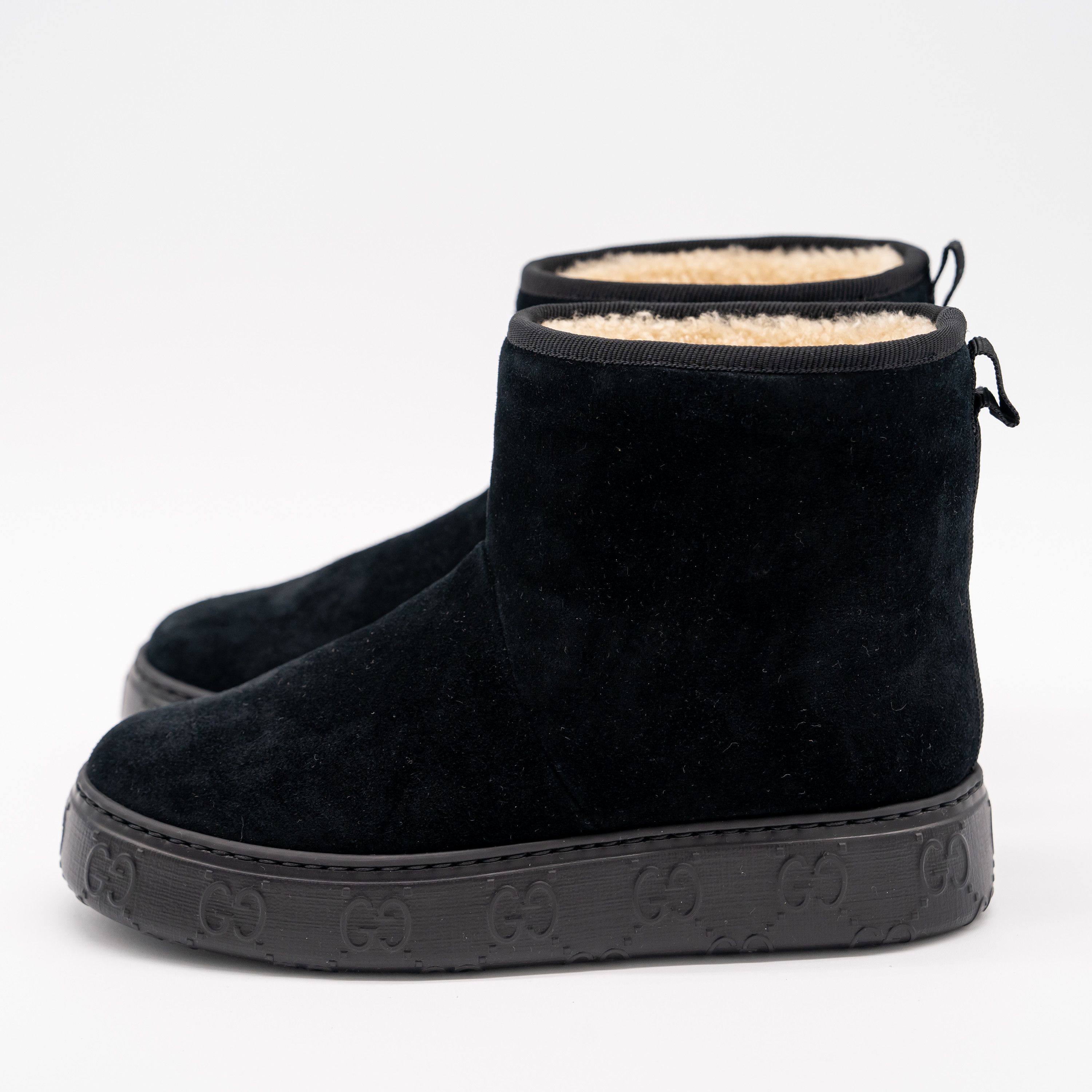 Gucci 36.5G 6.5 US Gucci Shearling Ankle Boots Black Mouton Winter Size US 6.5 / IT 36.5 - 4 Thumbnail
