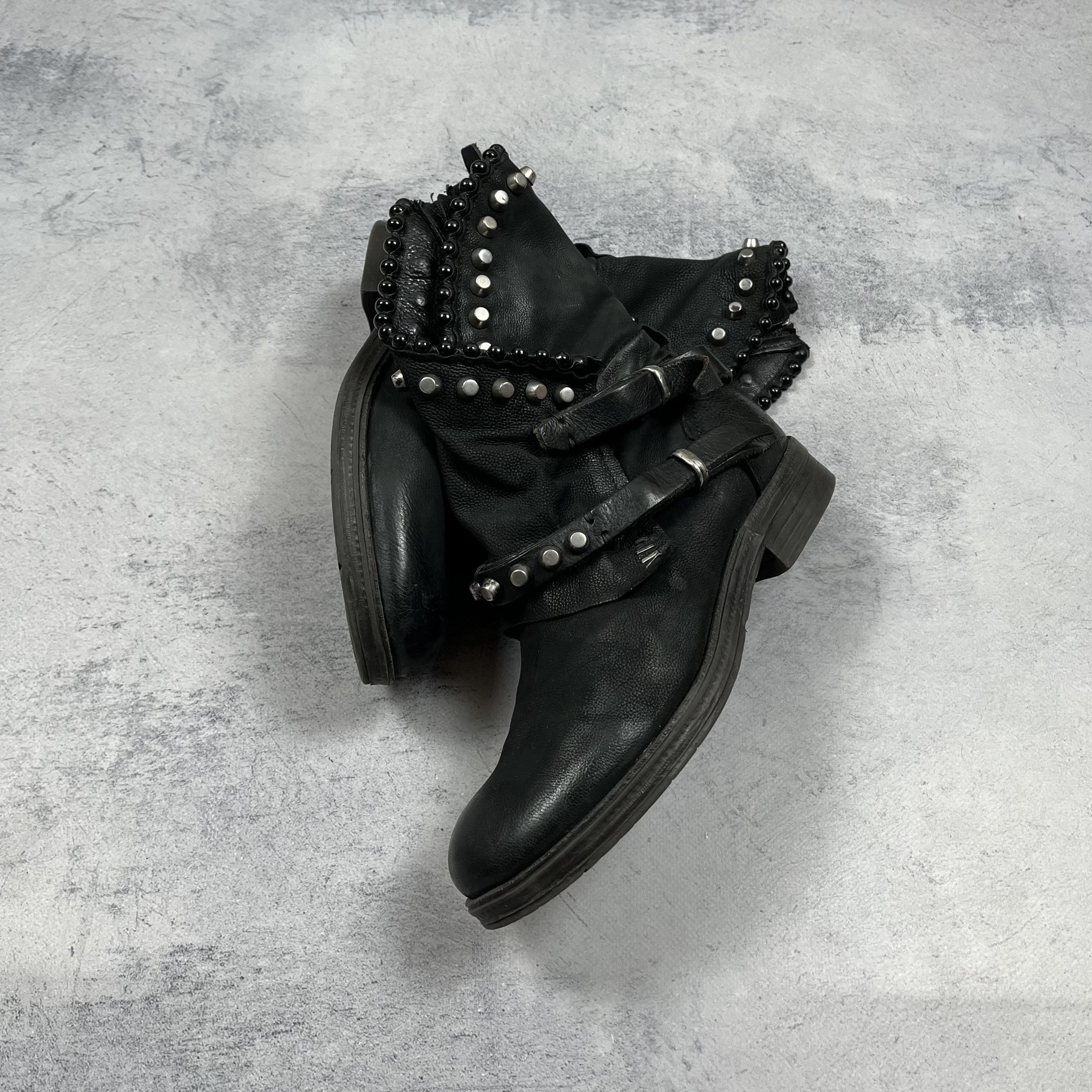 A.S.98 A.S. 98 Verti Leather Avant-Garde Ankle Boots Size 38 Size US 7.5 / IT 37.5 - 2 Thumbnail