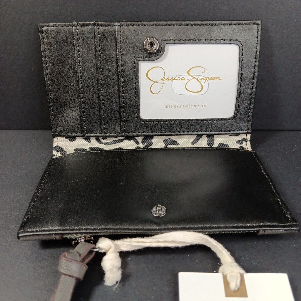 Jessica Simpson Jessica Simpson Jaclyn Faux Leather Fold Over Wallet Black Size ONE SIZE - 5 Thumbnail