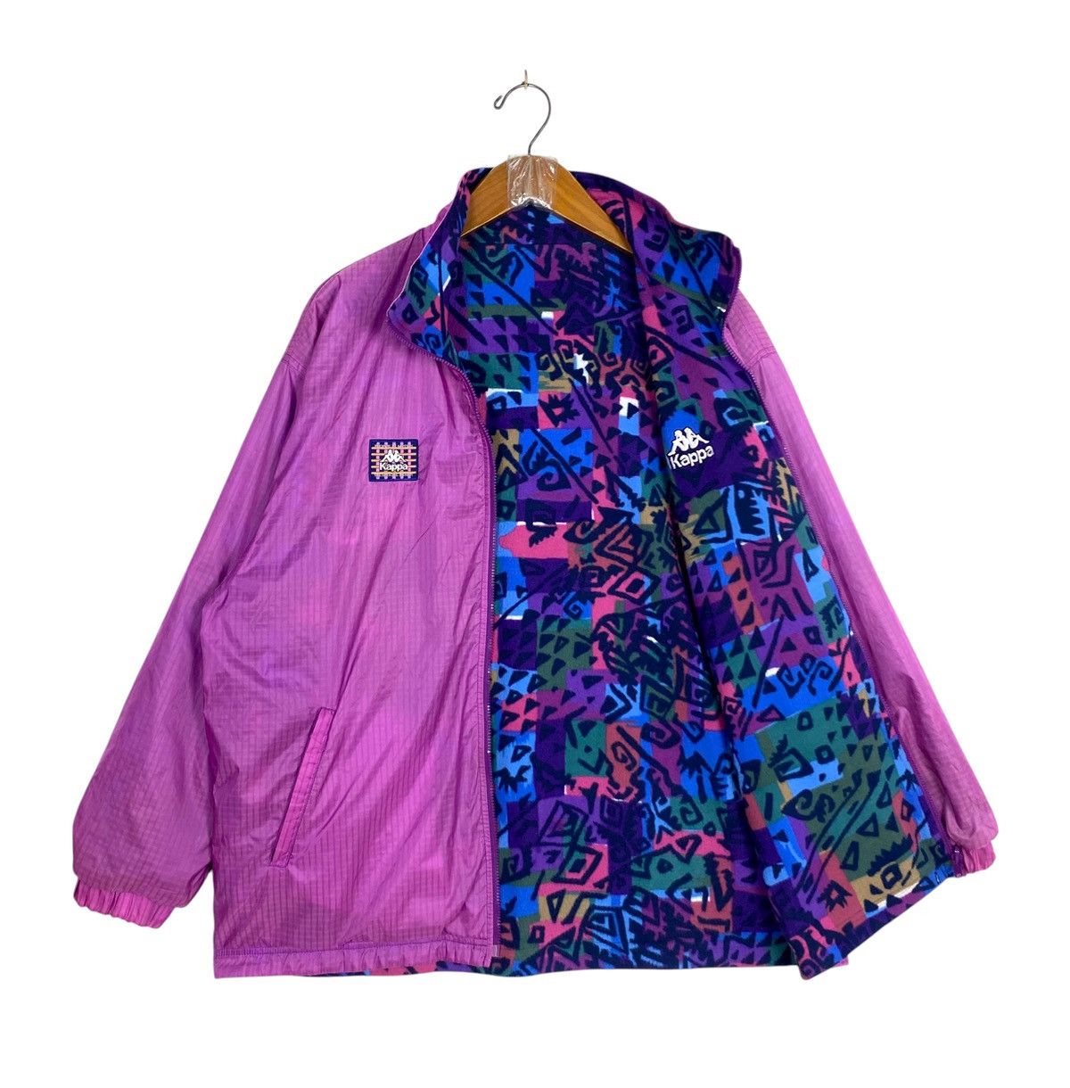 Kappa Rare‼️ Vtg 90s Kappa Reversible Track Jacket Fleece Lining Size US M / EU 48-50 / 2 - 1 Thumbnail