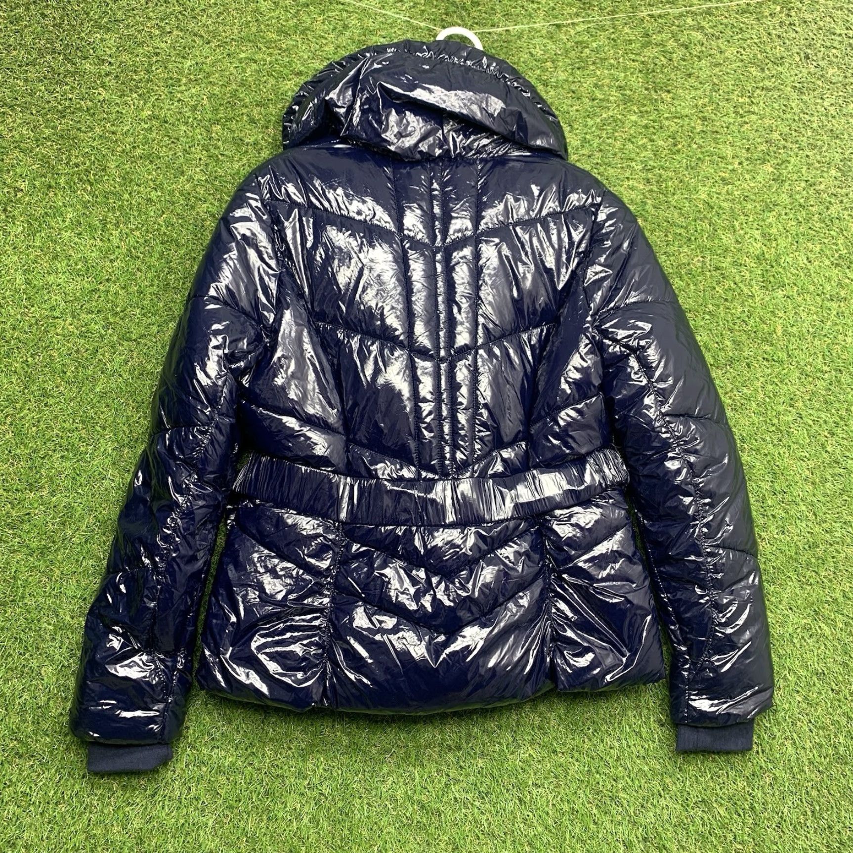 Vintage Coalition LA Vegan Puffer Jacket Womens XL Purple Zip NWT Cropped Belted Size XL / US 12-14 / IT 48-50 - 2 Thumbnail