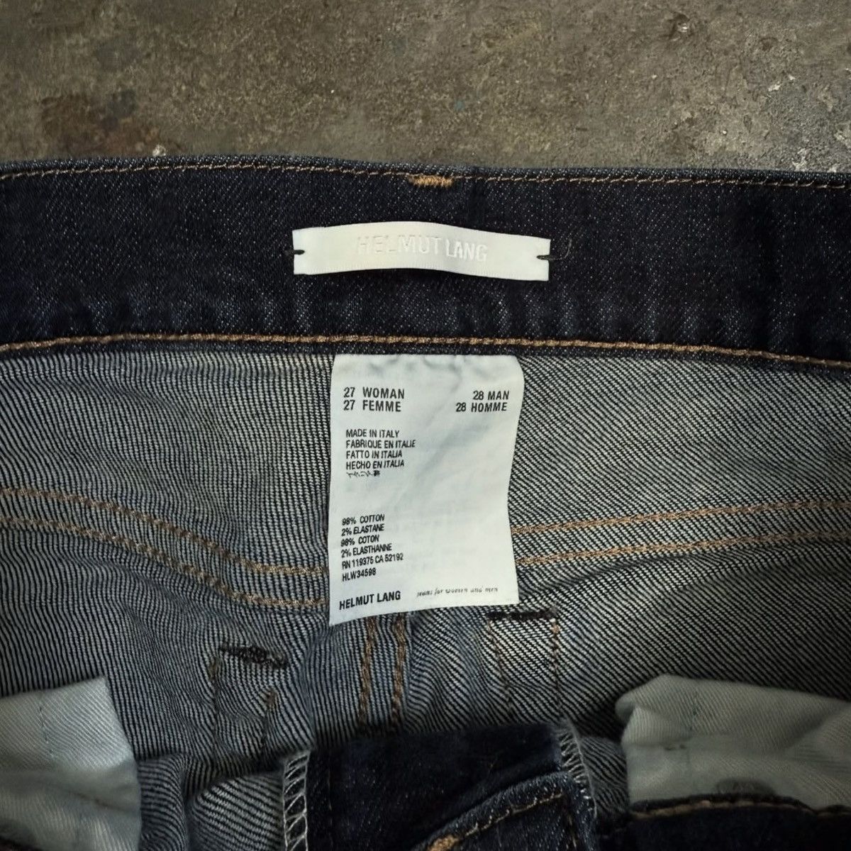 Helmut Lang HELMUT LANG LOW RISE SKINNY JEANS - BLUE - 27 Size 27" / US 4 / IT 40 - 4 Thumbnail