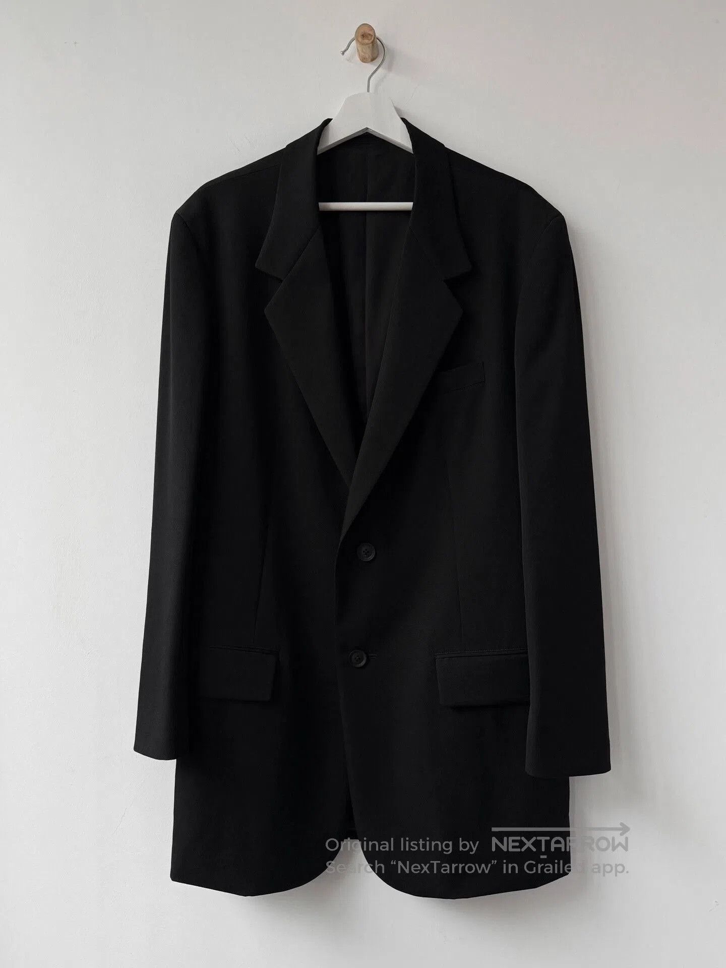 Yohji Yamamoto Yohji Yamamoto Black Wool Suit Jacket. Size US L / EU 52-54 / 3 - 1 Thumbnail