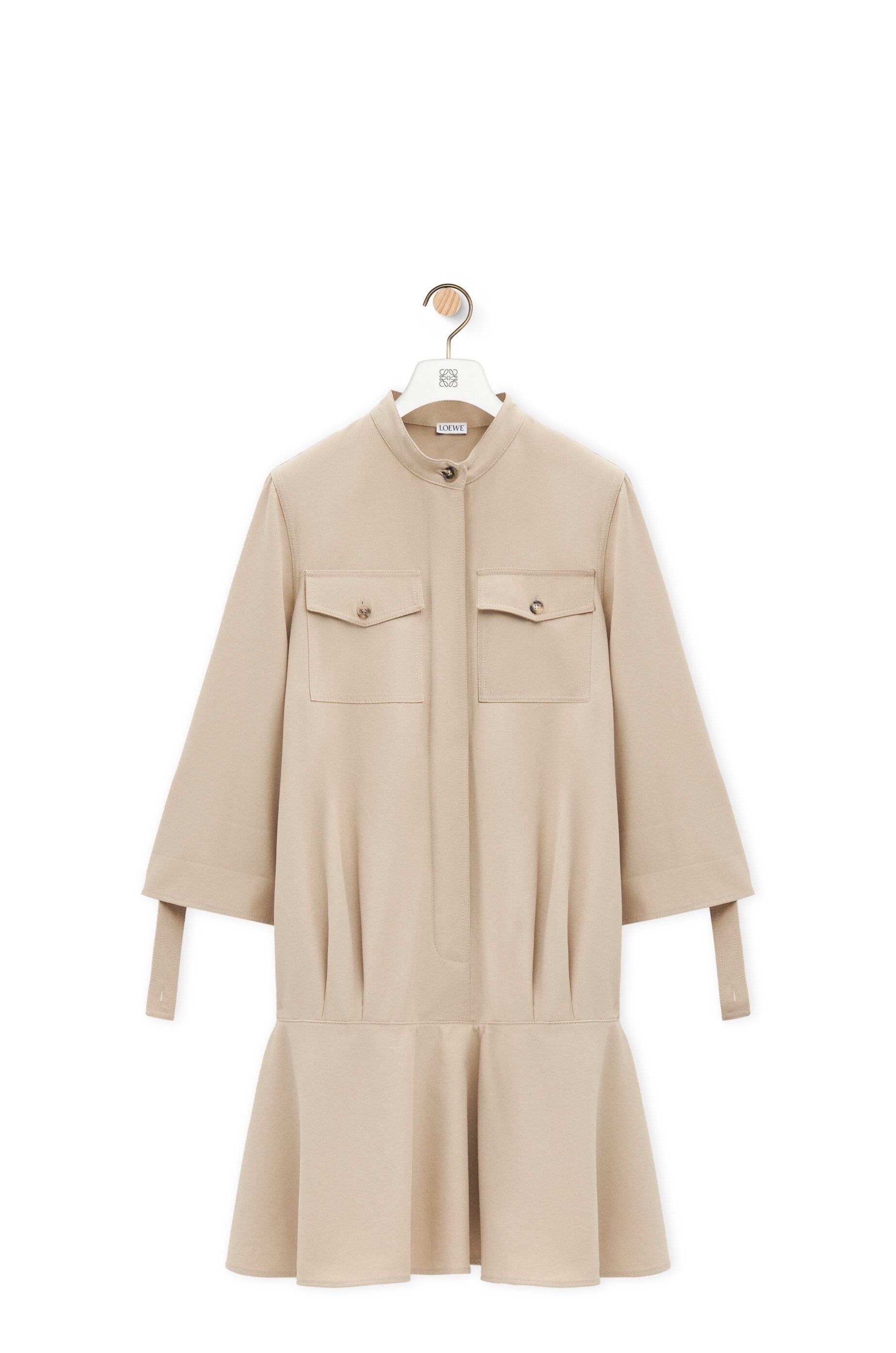 Loewe o1in1g0426 Dress in Cotton in Beige Size XL / US 12-14 / IT 48-50 - 1 Thumbnail