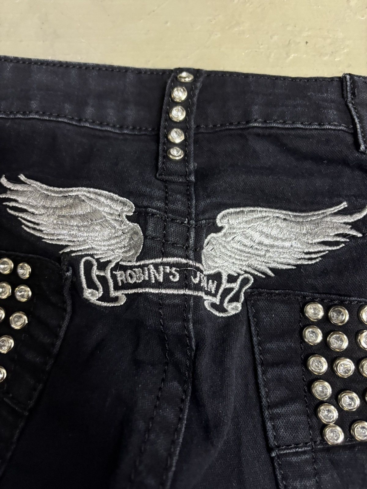 Robins Jeans Vintage Robins Jean studded black denim Size 30" / US 8 / IT 44 - 6 Thumbnail