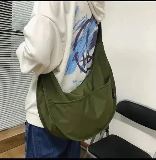Japanese Brand Large Capacity Nylon Hobos/Crossbody Bags Unisex Size ONE SIZE - 3 Thumbnail