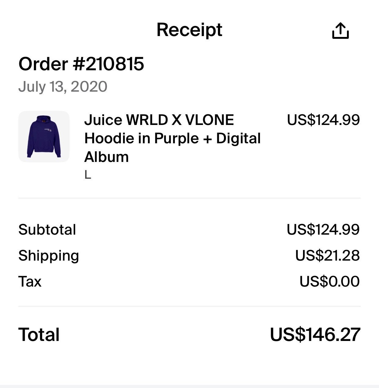 Vlone Juice Wrld x Vlone Hoodie Size US L / EU 52-54 / 3 - 5 Thumbnail