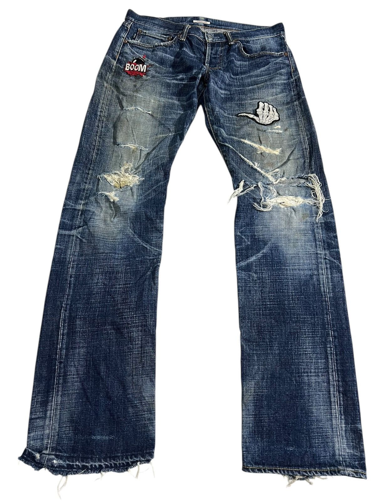 Japanese Brand Vintage Eternal Patchwork Distress Claw Jean Japan Size US 34 / EU 50 - 1 Thumbnail
