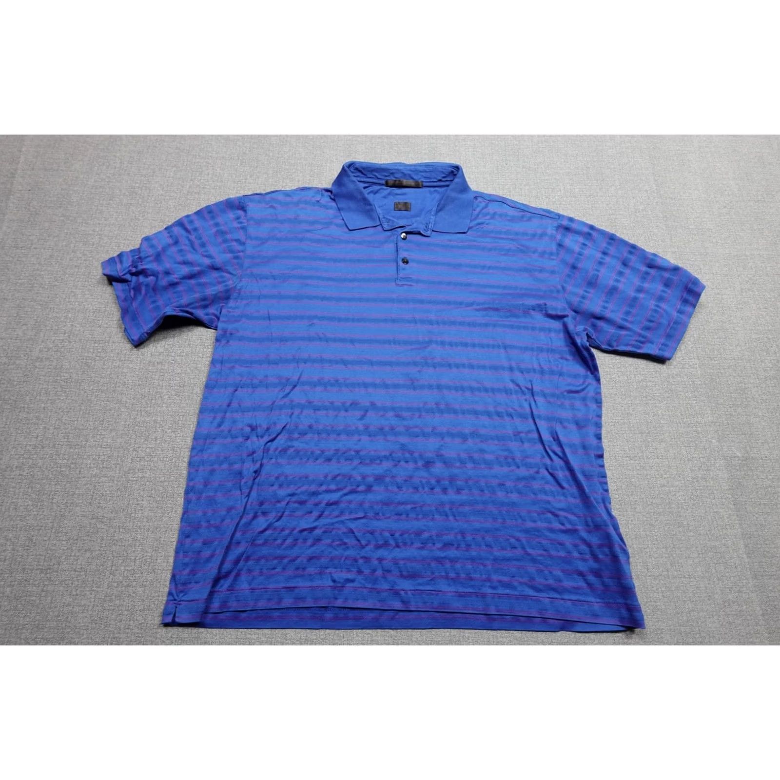 Nike Vintage Nike Tiger Woods Polo Mens XL Blue Stripe Short Sleeve Shirt Soft Size US XL / EU 56 / 4 - 3 Thumbnail